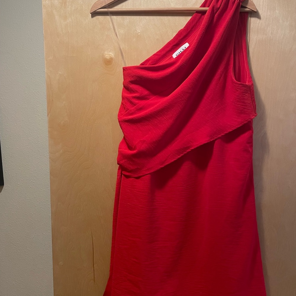 Red, slinky, only worn ONCE!